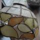 Vintage mother-of-pearl and glass ceiling pendant lampshade