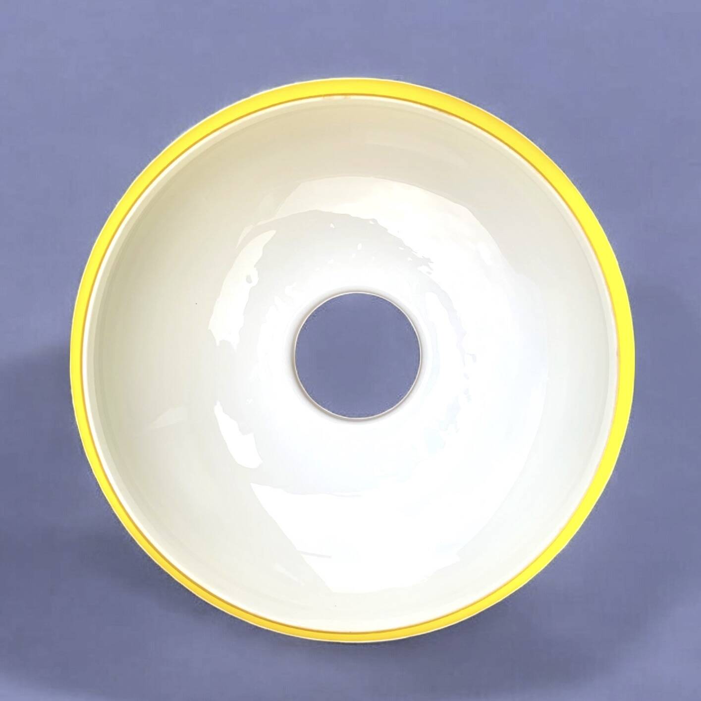 Large vintage yellow opaline pendant lampshade