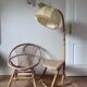 Armchair set and its rattan light fixture.