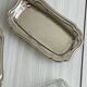 Antique silver-plated stainless steel butter dish