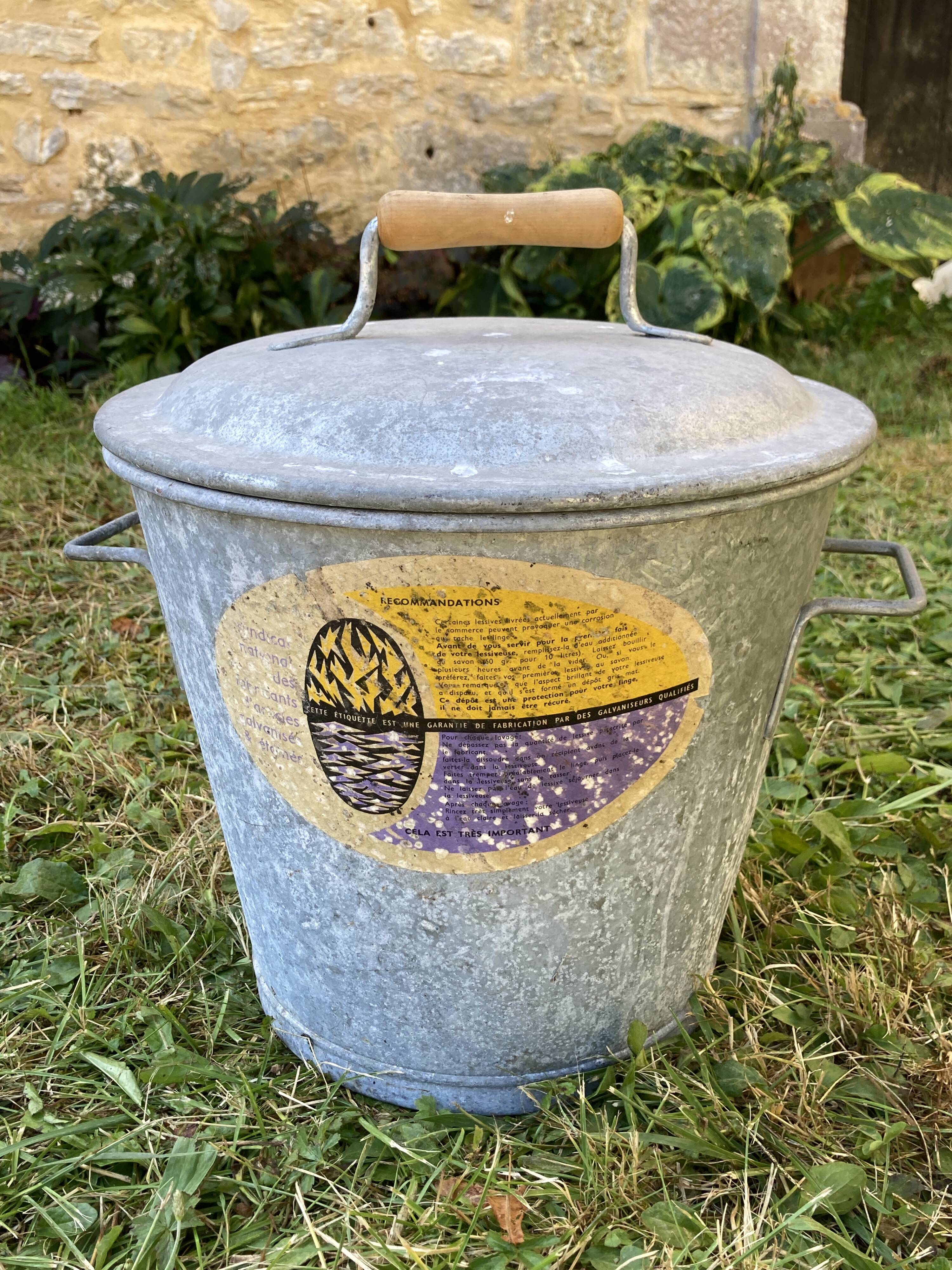 Large zinc jar laundry machine