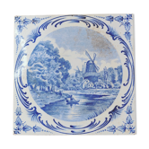Dessous de plat carreau de faïence St Amand Nord Hamage