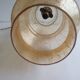 Large vintage brown glass hanging lamp