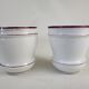 Set of 2 brulot cups in thick porcelain XIXth