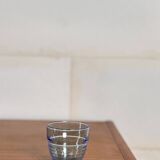 Set of 8 blue Arco France glasses.