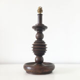 Turned wooden vintage lamp