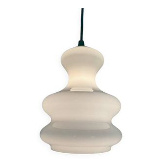 Lustre opaline blanche design Space Age années 70