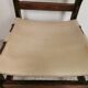 Series of 4 wooden and leather chairs