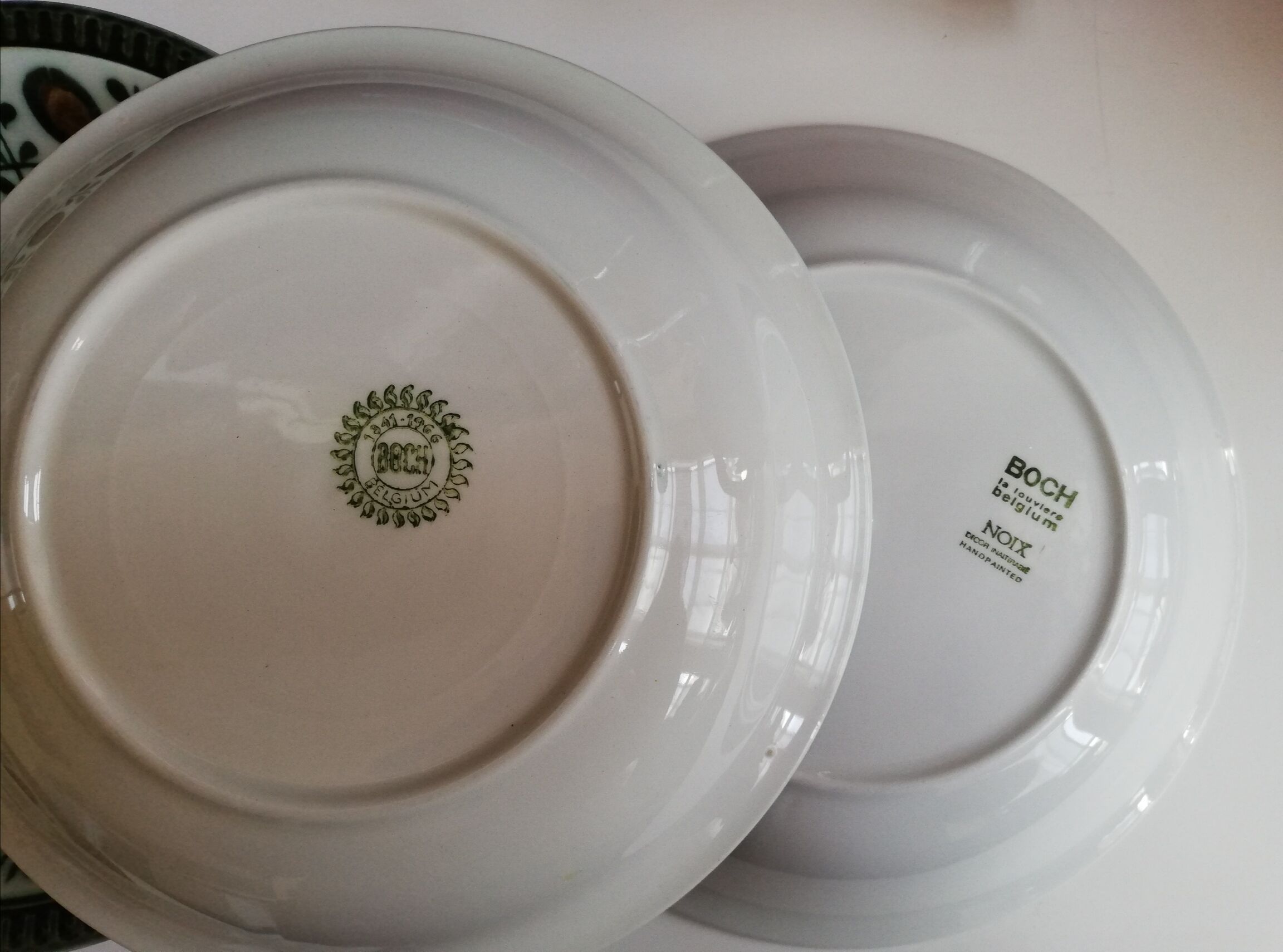 4 assiettes creuses Boch La louviere années 1960