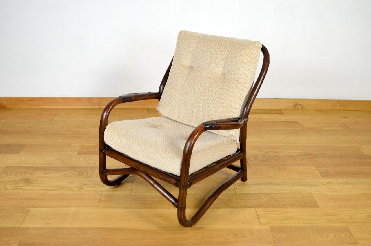 Vintage Bamboo Armchair 1960