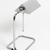 Large original 1980s chrome table lamp by Florian Schulz