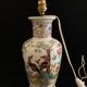 Lamp foot, Chinese style, flowers, sinograms, porcelain, Italy