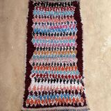 Colorful Boucherouite Moroccan rug - 88 x 161 cm