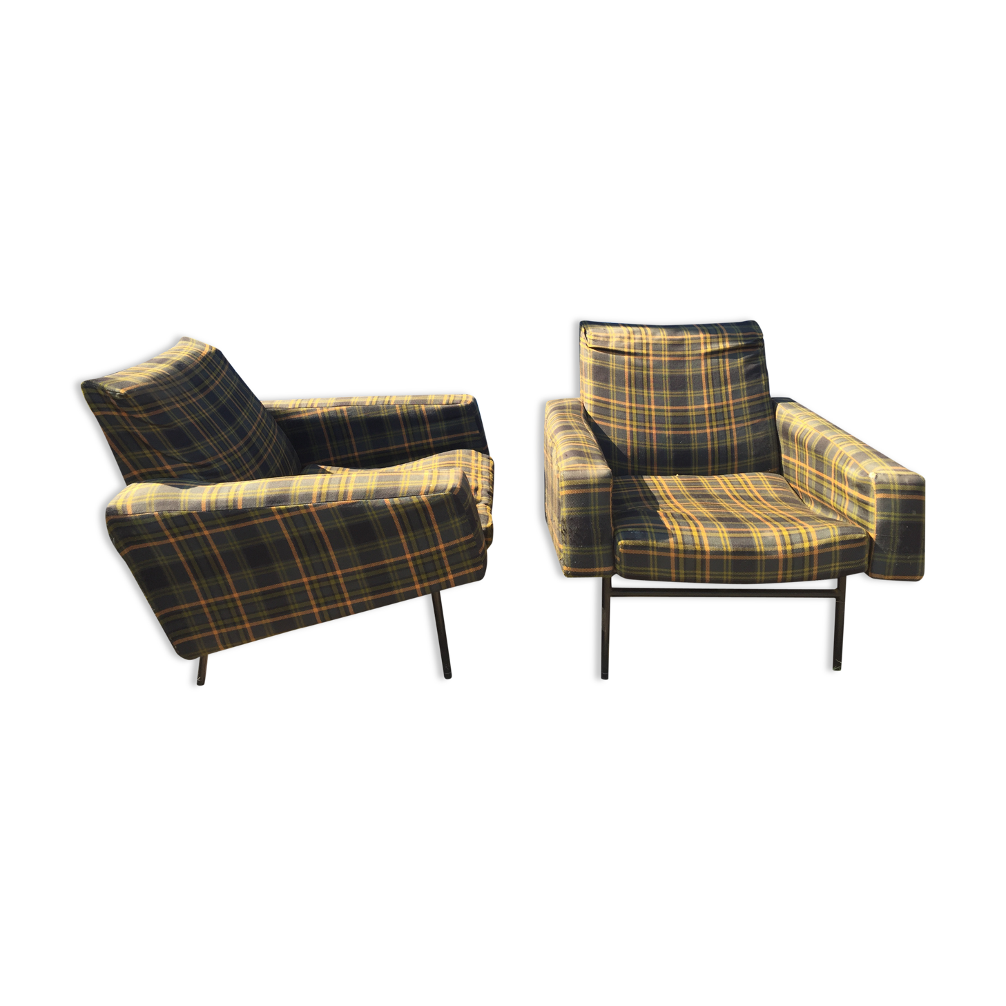 Pair of armchairs G10, Pierre Guariche for Airborne