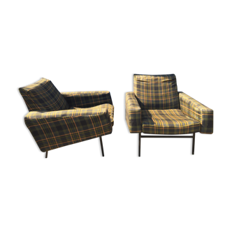 Pair of armchairs G10, Pierre Guariche for Airborne