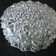 Vintage structured glass round ceiling lamp 60s-70s