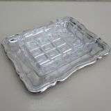 Butter silver metal and glass