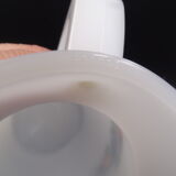 Pitcher or broc in opaline Arcopal fruit décor 1970