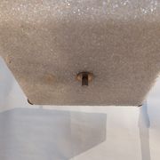 Suspension perspex carré et laiton doré 1960