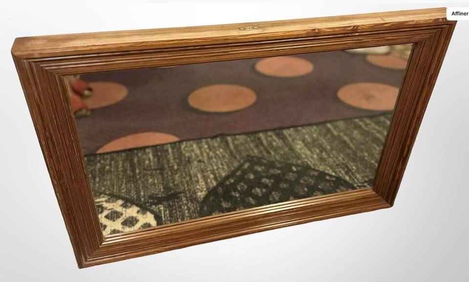 Large mirror H 77.5 cm Width 54.5 cm Thickness 5 cm