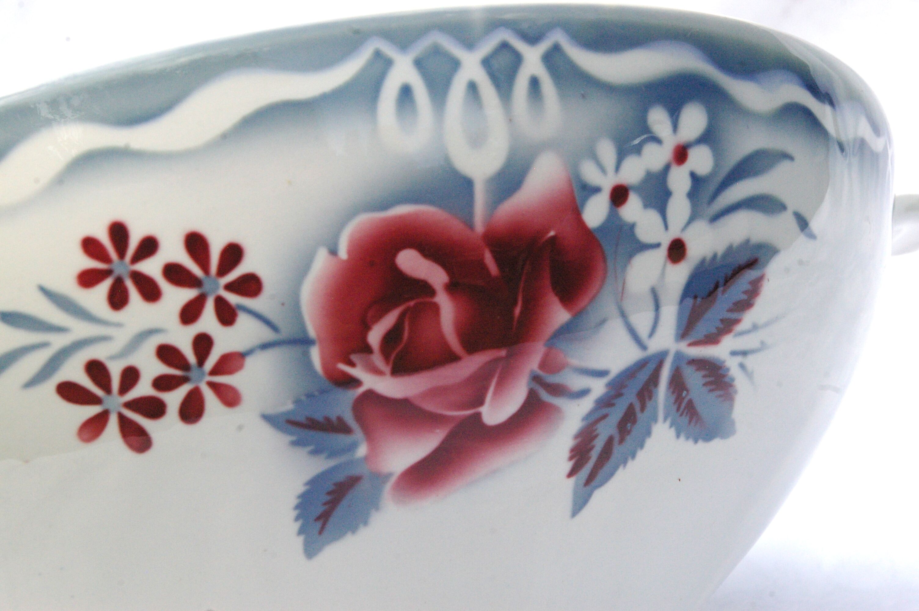 Vintage salad bowl in earthenware from Digoin Sarreguemines model Olga