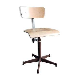 Chaise d'atelier pivotante vintage