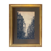 Painting "Rue verrerie Dijon circa 1880" by Paul Deval Ink drawing