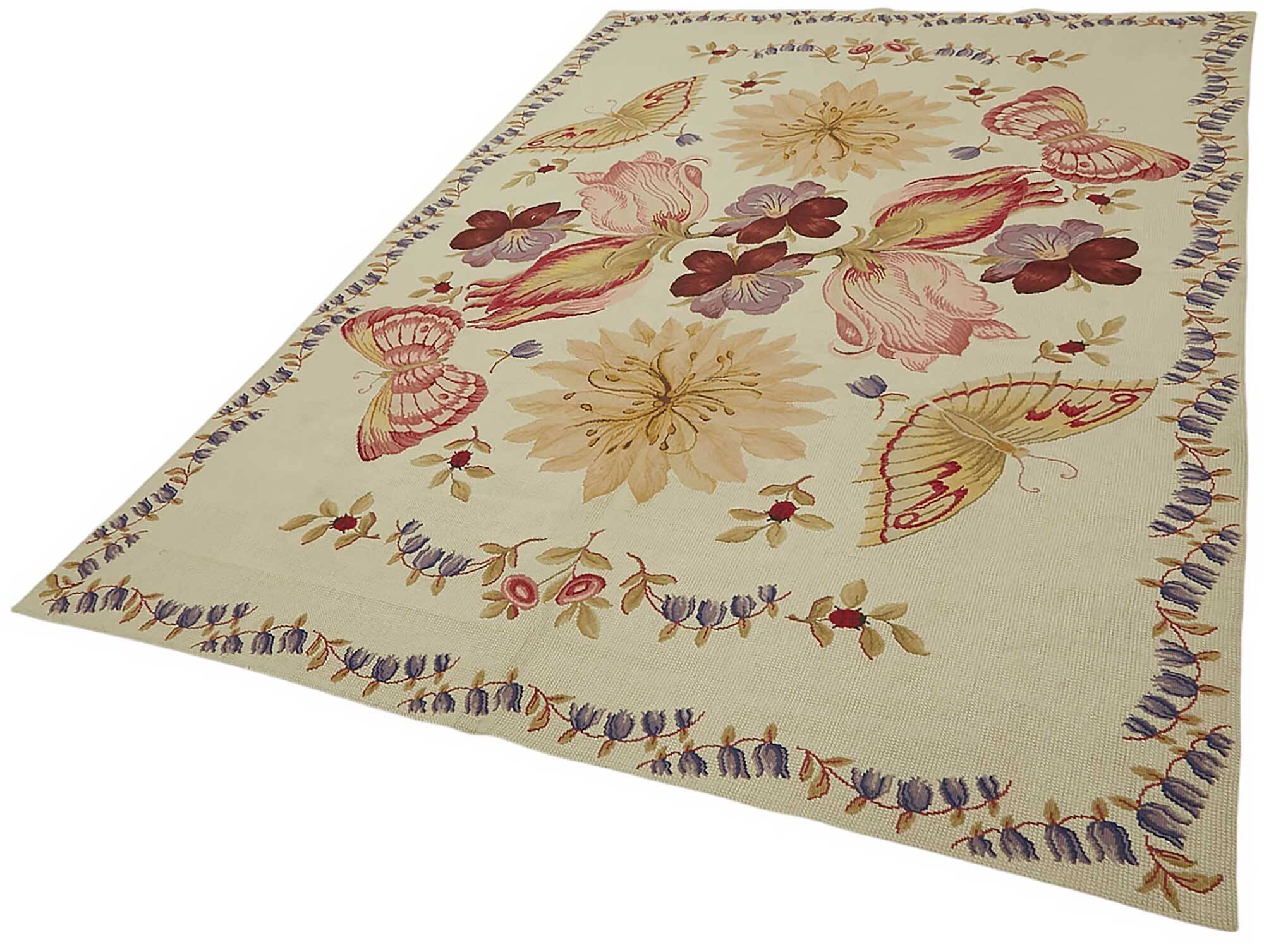Handmade Vintage Flatweave Needlepoint Kilim 178 cm x 270 cm