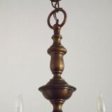 Large Vintage Bronze 6 Light Flemish Chandelier Birds Head Detail 4759