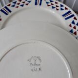 Lot de 5 assiettes à dessert Badonvillier modèle Bâle