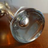 4 high glasses Heavy bullet glass Carlo Moretti Italy 1980 signed