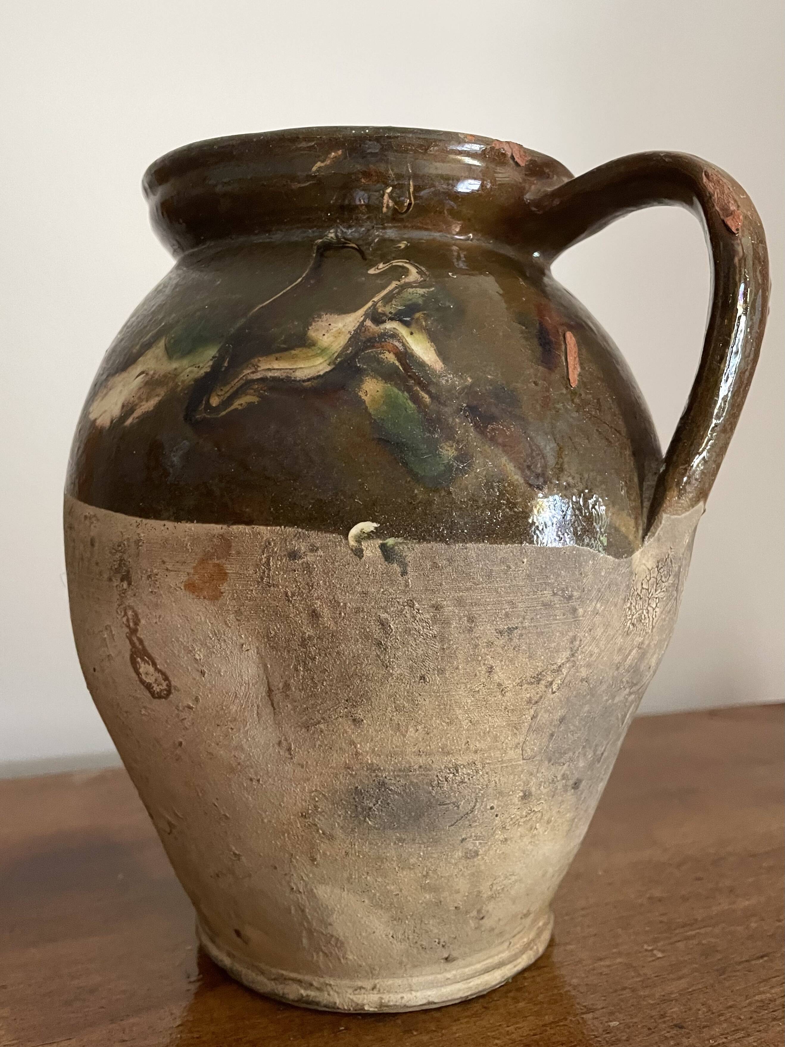 Lot d’une cruche et 2 petits vases