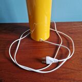 Vintage table lamp in yellow lacquered metal, 1980s