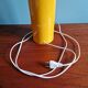 Vintage table lamp in yellow lacquered metal, 1980s