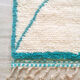 Berber carpet blessed ouarain true turquoise blue with diamonds in wool
