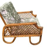 Canapé et fauteuil en rotin des années 70 Italie