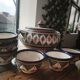 Ceramic soup tureen with its 6 bowls
