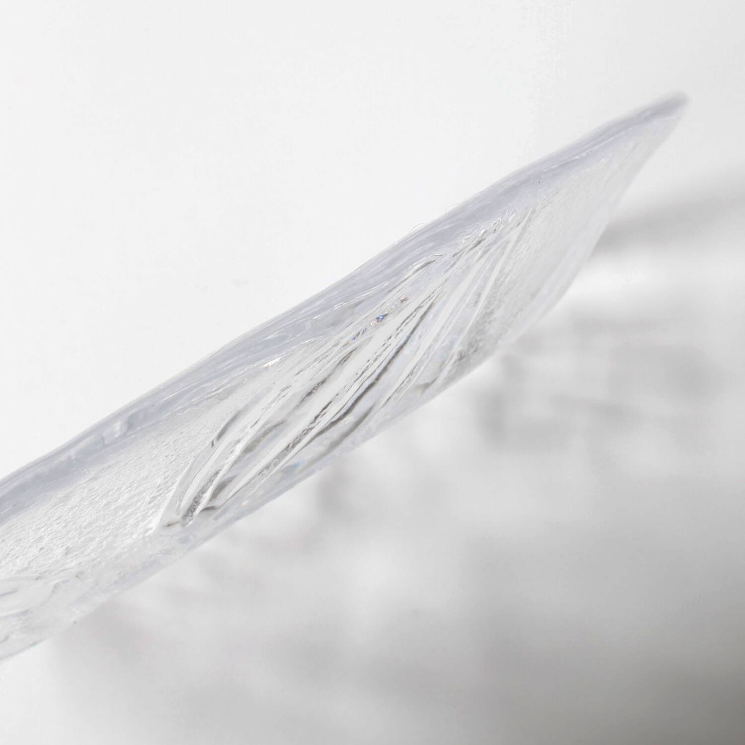 Set of 4 Kosta Boda Tropic Glass Dessert Plates, Scandinavian Fruit Design