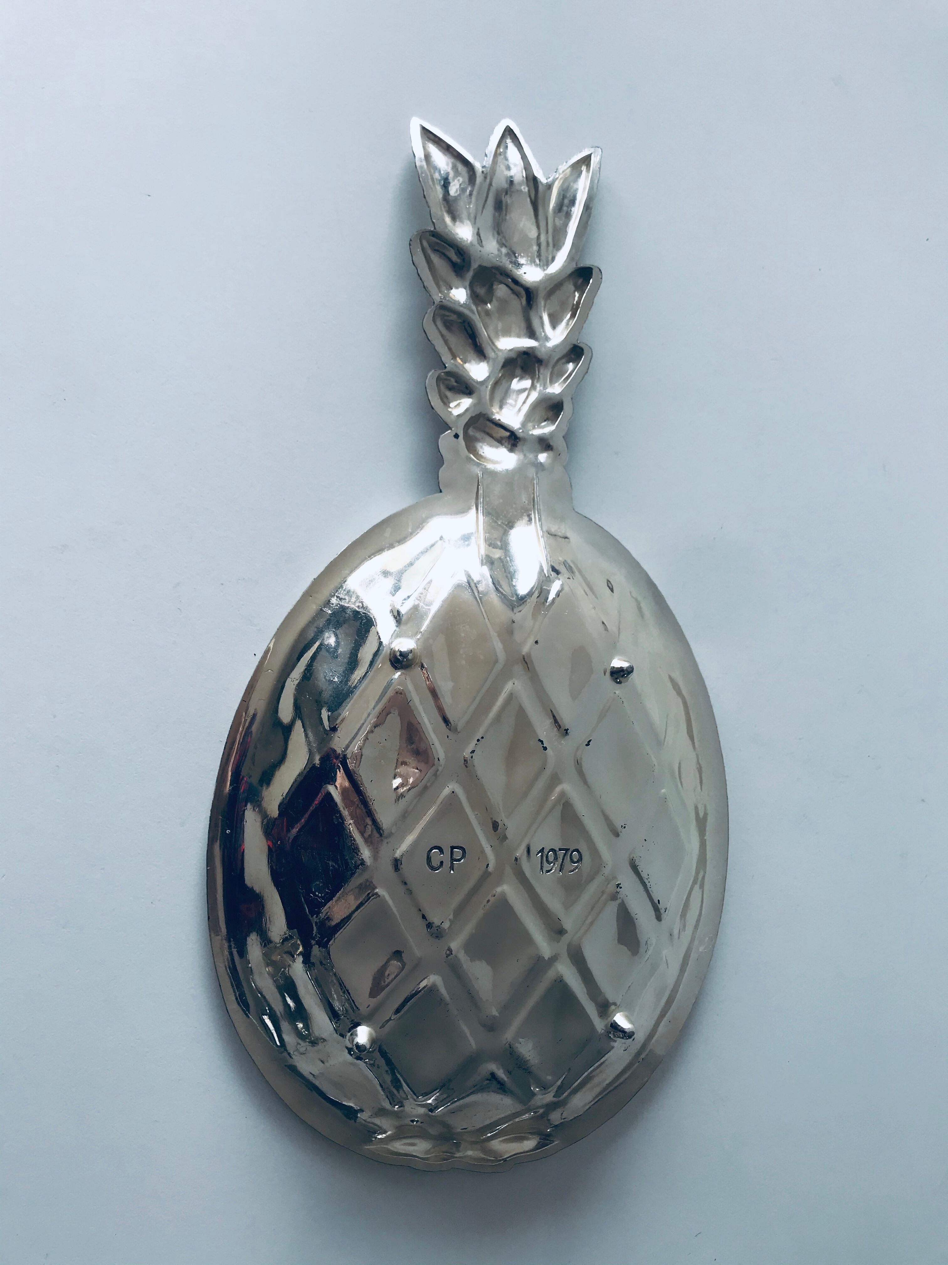 Silver pineapple dish