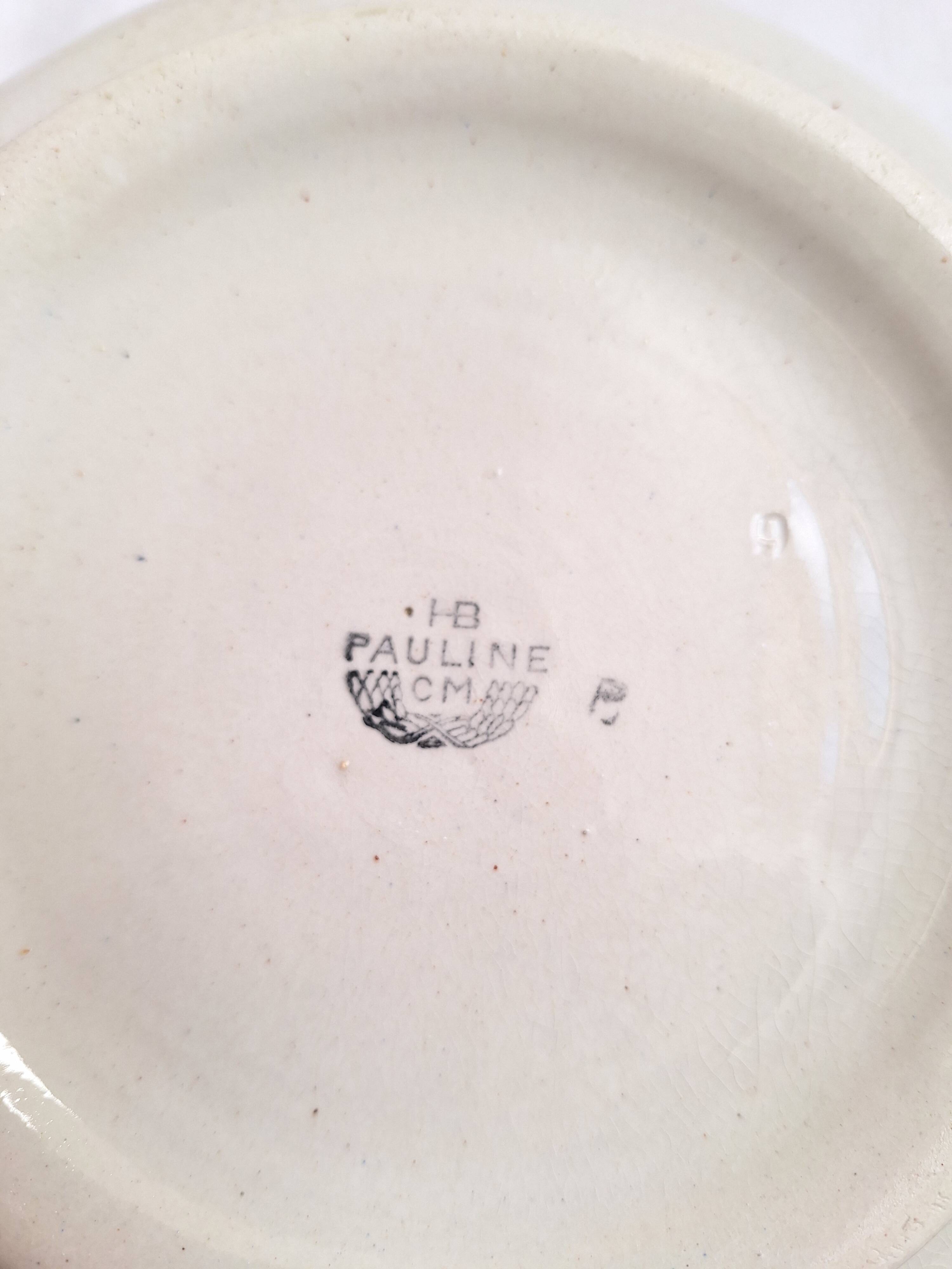 HBCM Pauline model orange and black soup tureen