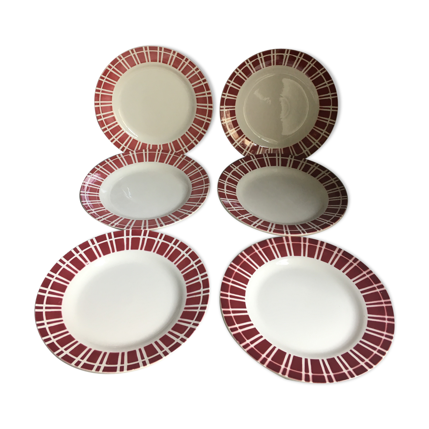 6 plates flat Digoin Sarreguemines