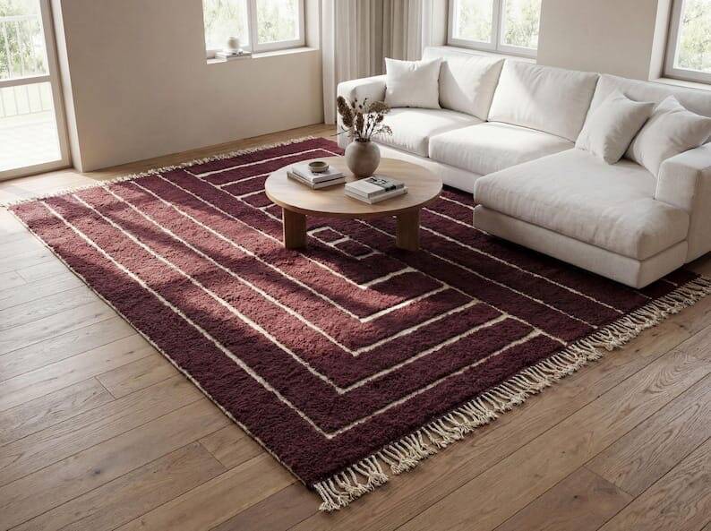 Traditional handwoven Berber rug size 150x250 cm