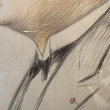 Old painting, portrait of a dandy, signed and dated 1927