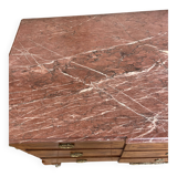Transition Style Chest of Drawers – Marquetry & Perfect Red Marble