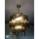 Murano Style Glass Chandelier, Fumé Tone