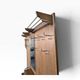 Vintage XL wall coat rack in wood for entrance / Wall coat rack