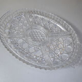 servant dish aperitif in Bavarian crystal 24% vintage cannage pattern