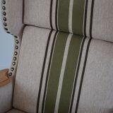 Pair of high-back lounge chairs in modern Danish style in the manner of Henning Kjærnulf, 1960s.