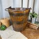 Old bucket in wood & metal 19th century