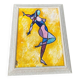 Tableau Vintage Modernist Cubist 84x65 cm – Signed Thallon